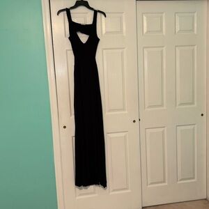 black cut out maxi dress